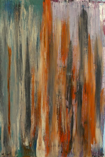 BEHIND THE VOODOO CURTAIN - Acrylic on canvas - 20" x 30"